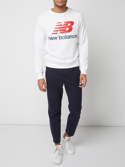 New Balance Athletic Fit Sweatshirt mit Logo-Print Weiss 1