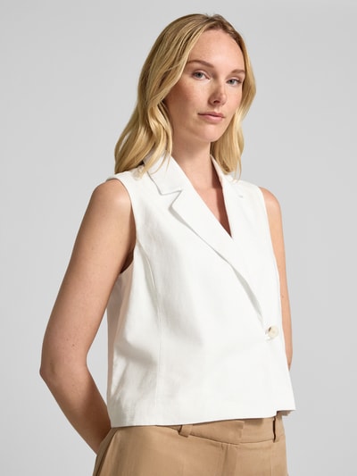 OPUS Gilet met linnen, model 'Wino' Offwhite - 3