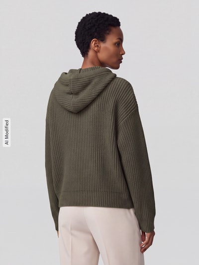 VERO MODA Regular Fit Pullover mit Kapuze und Tunnelzug Dunkelgruen 5