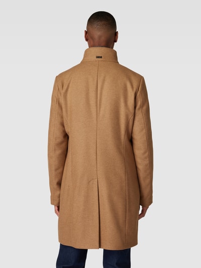 Cinque Lange jas met opstaande kraag, model 'Cooper' Camel - 5