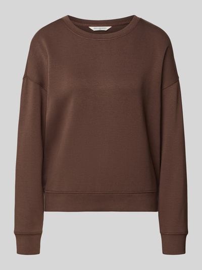 MSCH Copenhagen Relaxed Fit Sweatshirt mit elastischen Abschlüssen Dunkelbraun 1