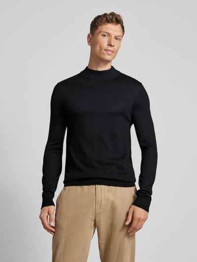 Christian Berg Men Gebreide pullover met turtleneck Zwart - 4