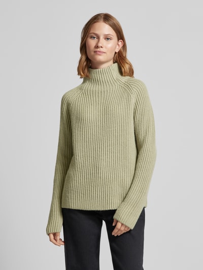 Drykorn Gebreide pullover met opstaande kraag, model 'ARWEN' Lindegroen - 4