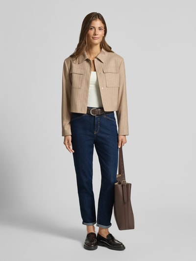 Marc Cain Regular Fit Jeans mit fixierten Beinabschlüssen Marine 1