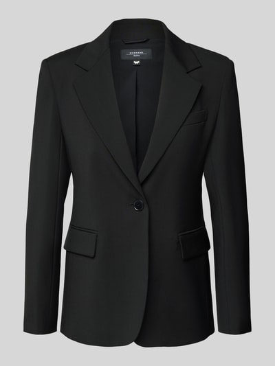 Weekend Max Mara Shaped Fit Longblazer aus reiner Schurwolle Modell 'LAMINE' Black 2