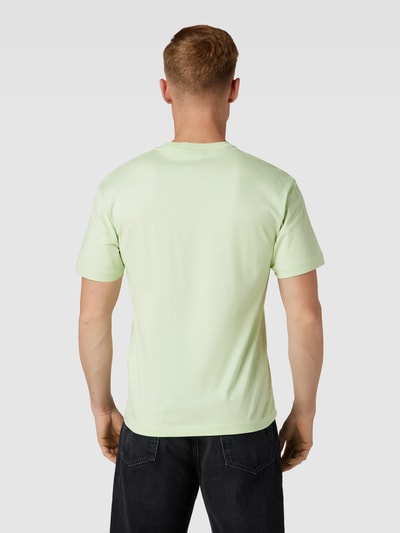 CK Calvin Klein T-shirt met labelprint, model 'HERO' Neon groen - 5