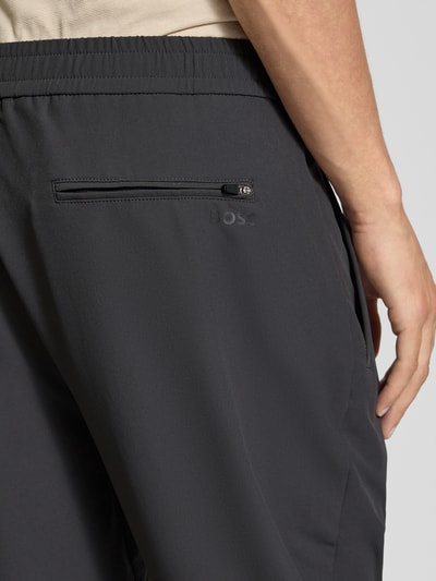 BOSS Green Relaxed Fit Stoffhose mit elastischem Bund Modell 'T_Flex' Dunkelgrau 3
