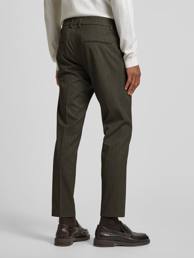 Drykorn Slim fit pantalon met steekzakken, model 'Ajend' Middenbruin - 5