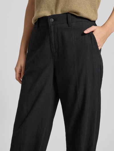 Angels Stoffen broek met persplooien, model 'Liz Jump' Zwart - 3