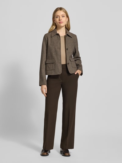 Selected Femme Wijde broek met viscose, model 'RITA' Donkerbruin - 1