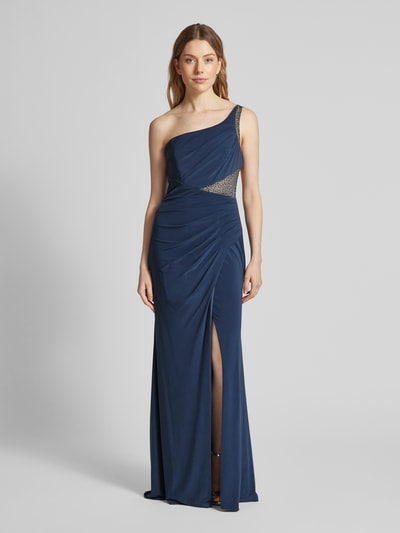 Luxuar Abendkleid mit Ziersteinbesatz Graphit 4