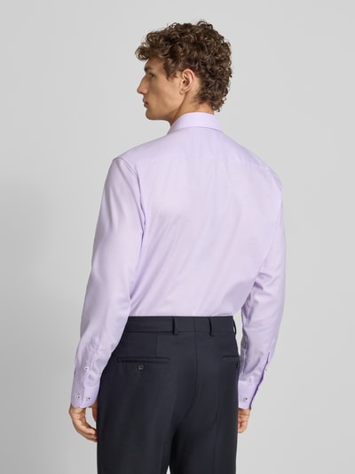 ETERNA Regular fit zakelijk overhemd van katoen met kentkraag Lila - 5