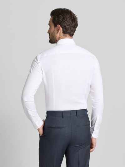 BOSS Slim Fit Businesshemd aus Baumwoll-Mix Modell 'HANK' Weiss 5