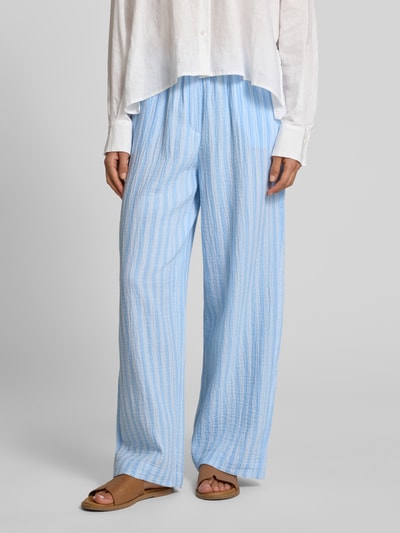 Vero Moda Regular fit stoffen broek van puur katoen, model 'NANNA' Lichtblauw - 4