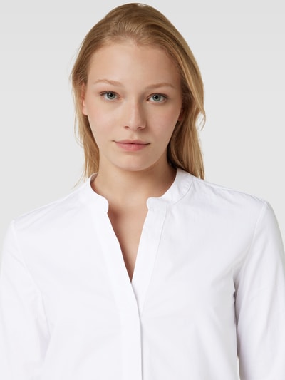 BOSS Blusenshirt aus Baumwolle mit V-Ausschnitt Modell 'Benalia' Ecru 3