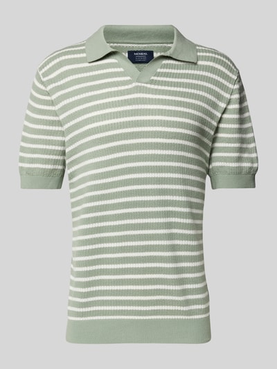 MCNEAL Regular fit poloshirt met V-hals Lindegroen - 2