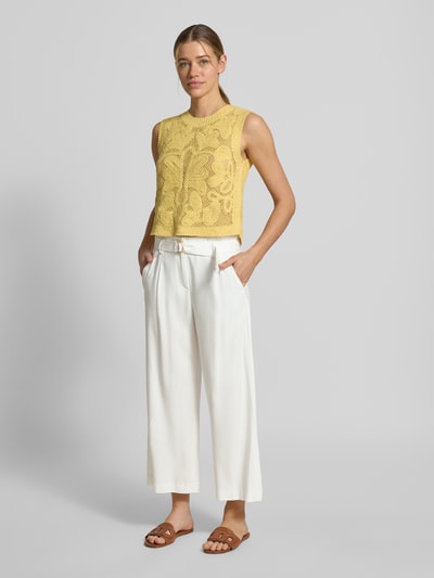 Christian Berg Woman Culotte aus Viskose mit Gürtel Offwhite 1