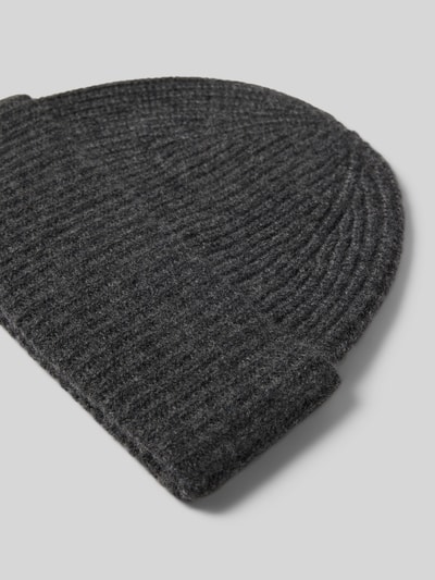 MCNEAL Gebreide muts van kasjmier met brede omslag Donkergrijs gemêleerd - 2