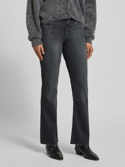 Marc O'Polo Flared Fit High Rise Jeans aus Baumwoll-Mix Modell 'KIRUNA' Anthrazit 4