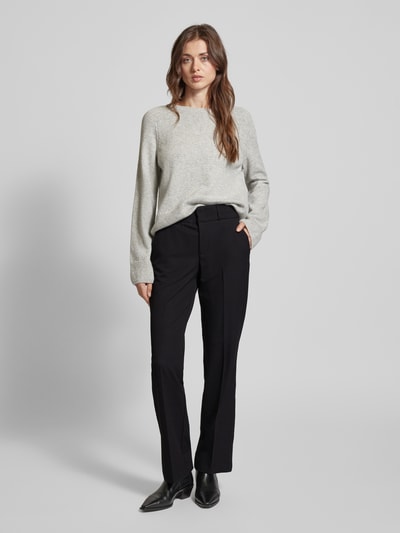 Angels Straight leg stoffen broek met persplooien, model 'LARA CHIC' Zwart - 1