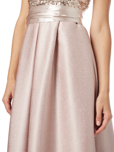 Christian Berg Cocktail Abendkleid mit Pailletten-Besatz Metallic Rosa Melange 3