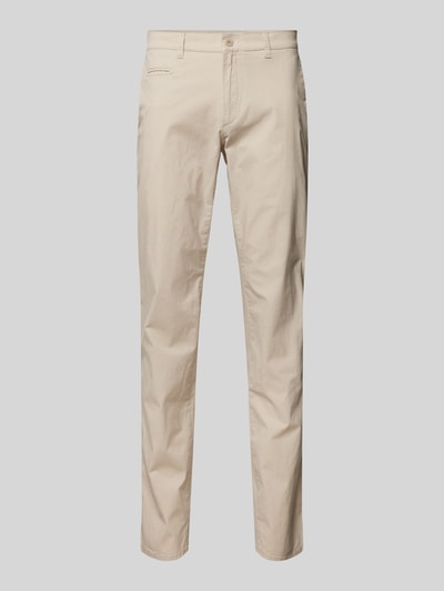 Brax Spodnie o kroju regular fit z wpuszczanymi kieszeniami model ‘FABIO’ Beżowy 2