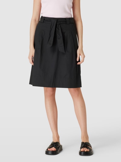 Christian Berg Woman Midirok met strikceintuur Zwart - 4