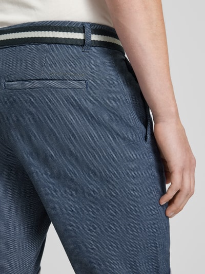 Tom Tailor Slim Fit Chino-Shorts mit Gürtel Dunkelblau 3