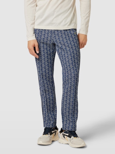 Lacoste Sweatpants met all-over motief Donkerblauw - 4