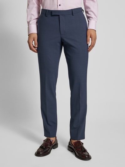 Pierre Cardin Slim fit pantalon met persplooien, model 'Ryan' Marineblauw - 4