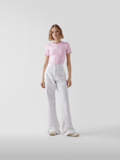 Jacquemus T-Shirt mit Allover-Muster Hellrosa 1