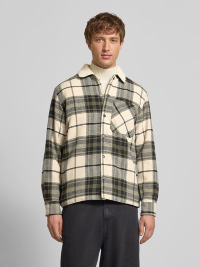 Jack & Jones Regular Fit Hemdjacke mit Futter aus Teddyfell Modell 'ZAC' Oliv 4