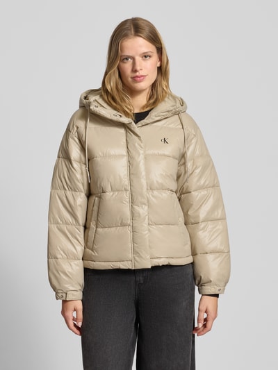 Calvin Klein Jeans Puffer Jacket mit Logo Modell 'SHINE PUFFER JACKET' Taupe 4