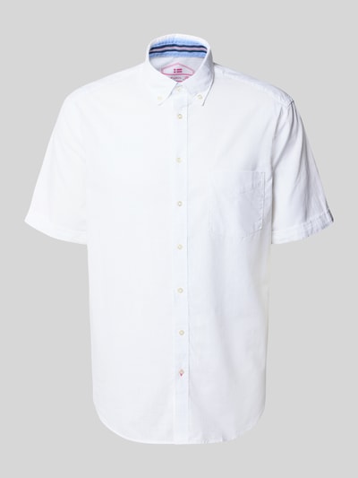 Christian Berg Men Regular Fit Freizeithemd mit Button-Down-Kragen Weiss 2