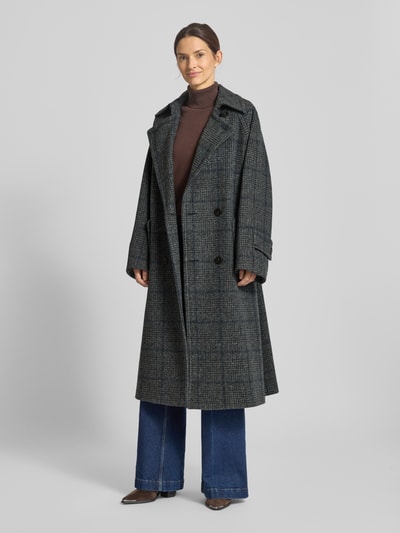 Weekend Max Mara Płaszcz wełniany o kroju regular fit z paskiem model ‘SESTRI’ Ciemnoszary 1