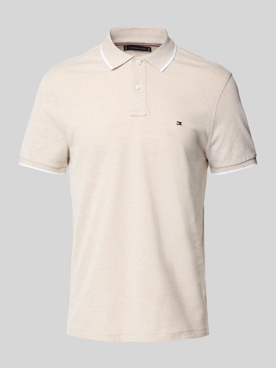 Tommy Hilfiger Regular fit poloshirt van een mix van katoen en linnen Beige - 2