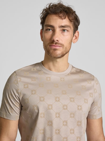 JOOP! Collection T-shirt męski JOOP! Collection;Czysta bawełna;Dopasowany fason;Model ‘Berno’;Okrągły dekolt ;Długość tyłu w rozmiarze M: 72 cm Beżowy 3