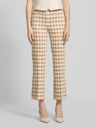 SEDUCTIVE Hose in verkürzter Passform mit Bügelfalten Modell 'NANETTE' Camel 4