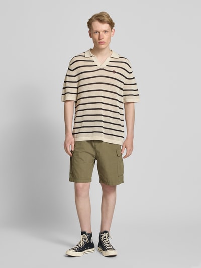 REVIEW Cargoshorts mit elastischem Bund Oliv 1