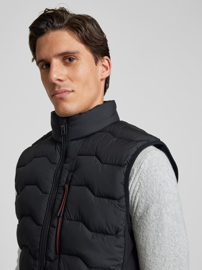 Tom Tailor Regular fit bodywarmer met borstzak met rits Zwart - 3