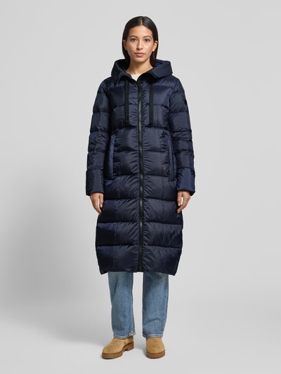 Peuterey Gewatteerde lange jas met steekzakken, model 'NUNKI' Donkerblauw - 4