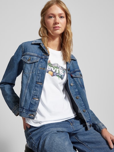 Levi's® T-Shirt mit Label-Print Modell 'THE PERFECT TEE' Weiss 3