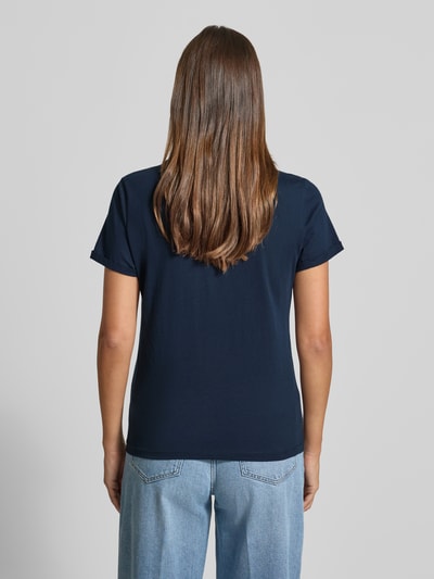 Tom Tailor Regular Fit T-Shirt aus reiner Baumwolle Marine 5