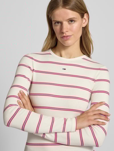 Tommy Jeans Slim fit shirt met lange mouwen van katoenmix Offwhite - 3