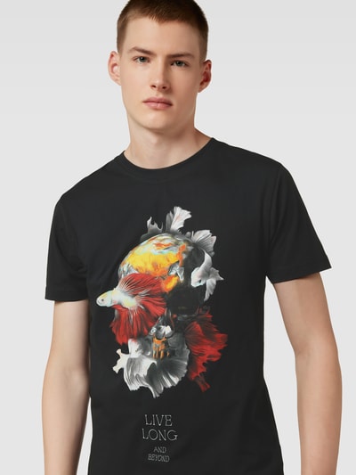 Mister Tee T-Shirt mit Motiv-Print Modell 'SKULL FISH' Black 3