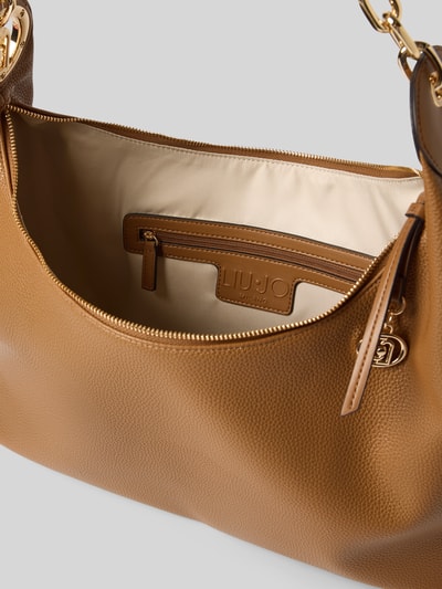 Liu Jo White Handtasche mit Label-Applikation und Schulterriemen Cognac 4