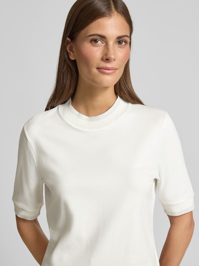 Marc Cain Regular Fit T-Shirt mit elastischen Ärmelabschlüssen Offwhite 3