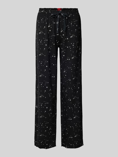 HUGO Wide leg pyjamabroek van modalmix Zwart - 1