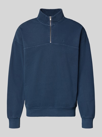 Produktfoto, Sweatshirt mit Reißverschluss Modell 'MARINA QUARTER ZIP' von Levi's®, reine Baumwolle, regular fit, dunkelblau, strukturierte Oberfläche