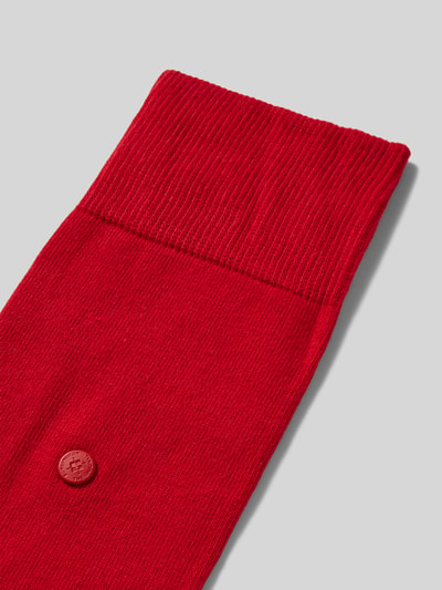 Burlington Socken mit Label-Schriftzug Modell 'Lord' Rot 2